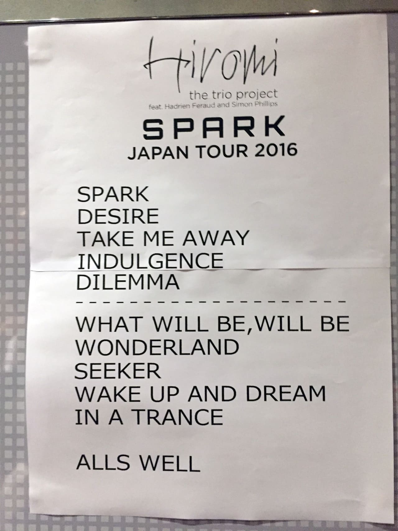 上原ひろみ ザ・トリオ・プロジェクト feat. Hadrien Feraud and Simon Phillips SPARK Japan Tour 2016