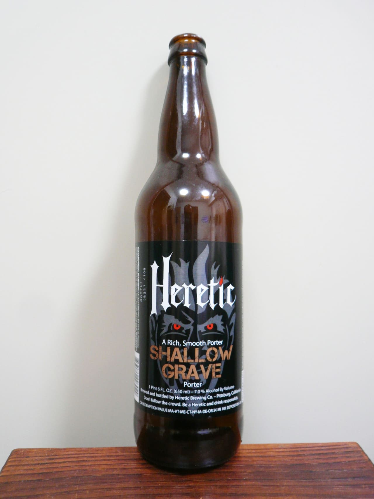 Heretic Brewing Company Shallow Grave Porter