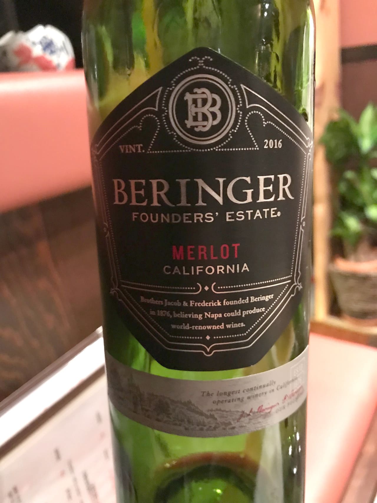 Beringer Vineyards Founders’ Estate Merlot