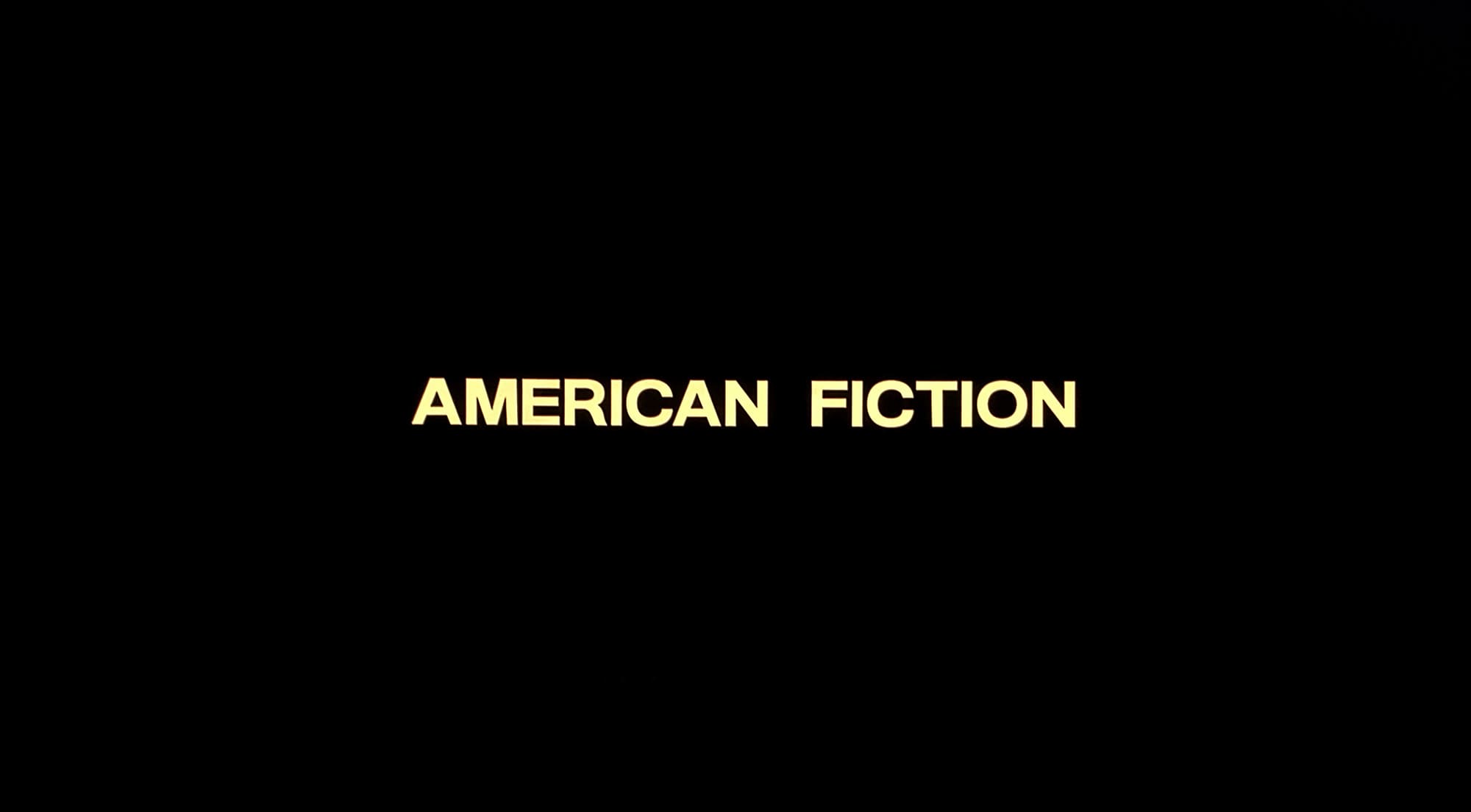 アメリカン・フィクション American Fiction