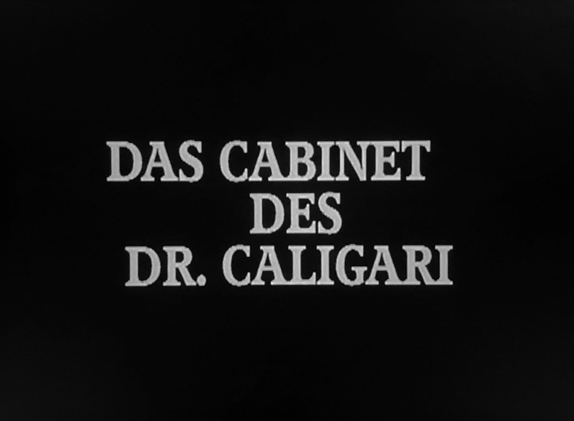 カリガリ博士 Das Cabinet des Dr. Caligari