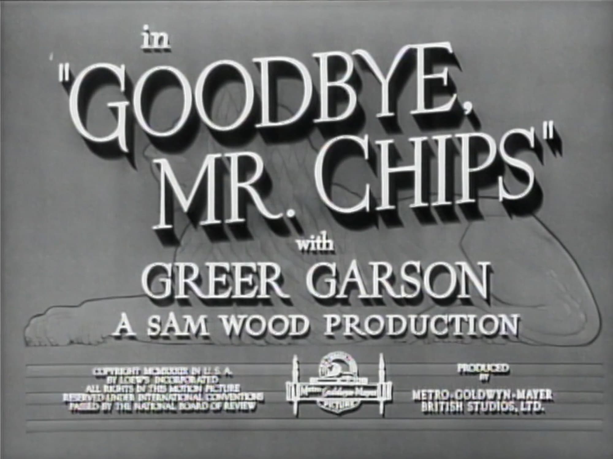 チップス先生さようなら Goodbye, Mr. Chips