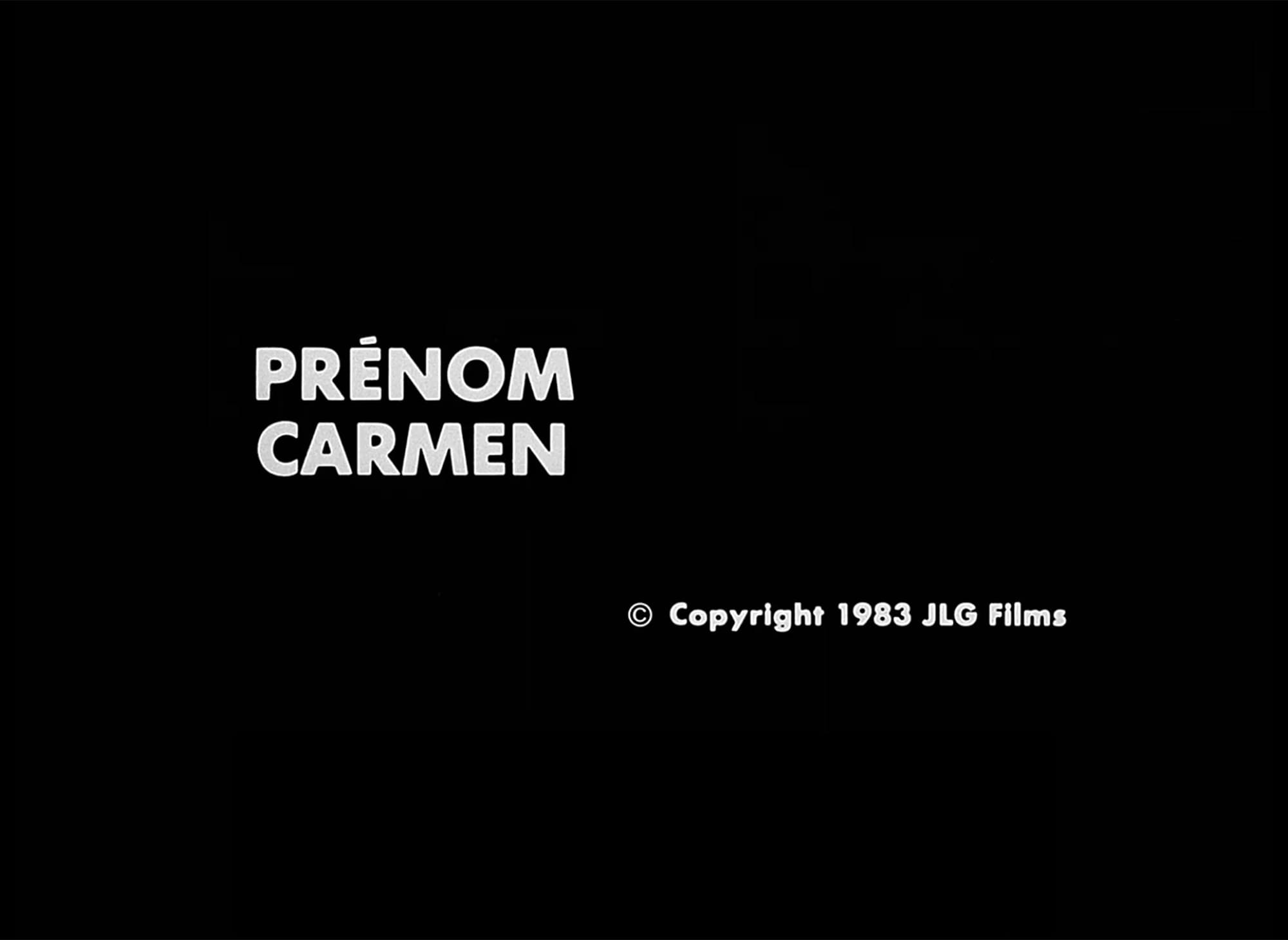 カルメンという名の女 Prenom Carmen