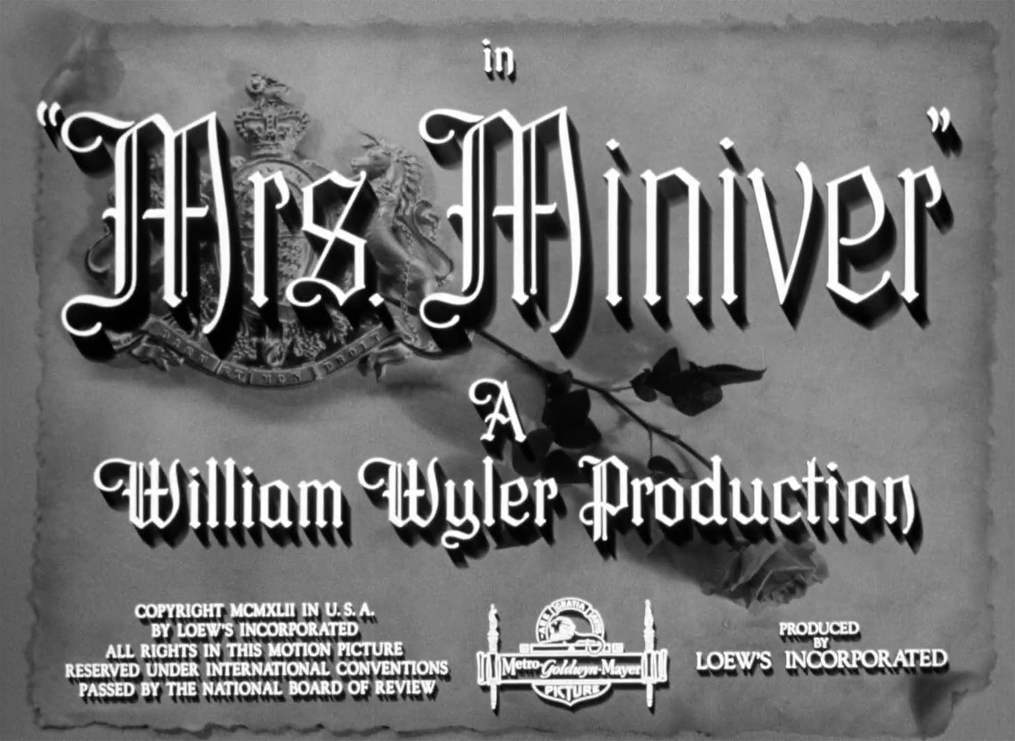 ミニヴァー夫人 Mrs. Miniver