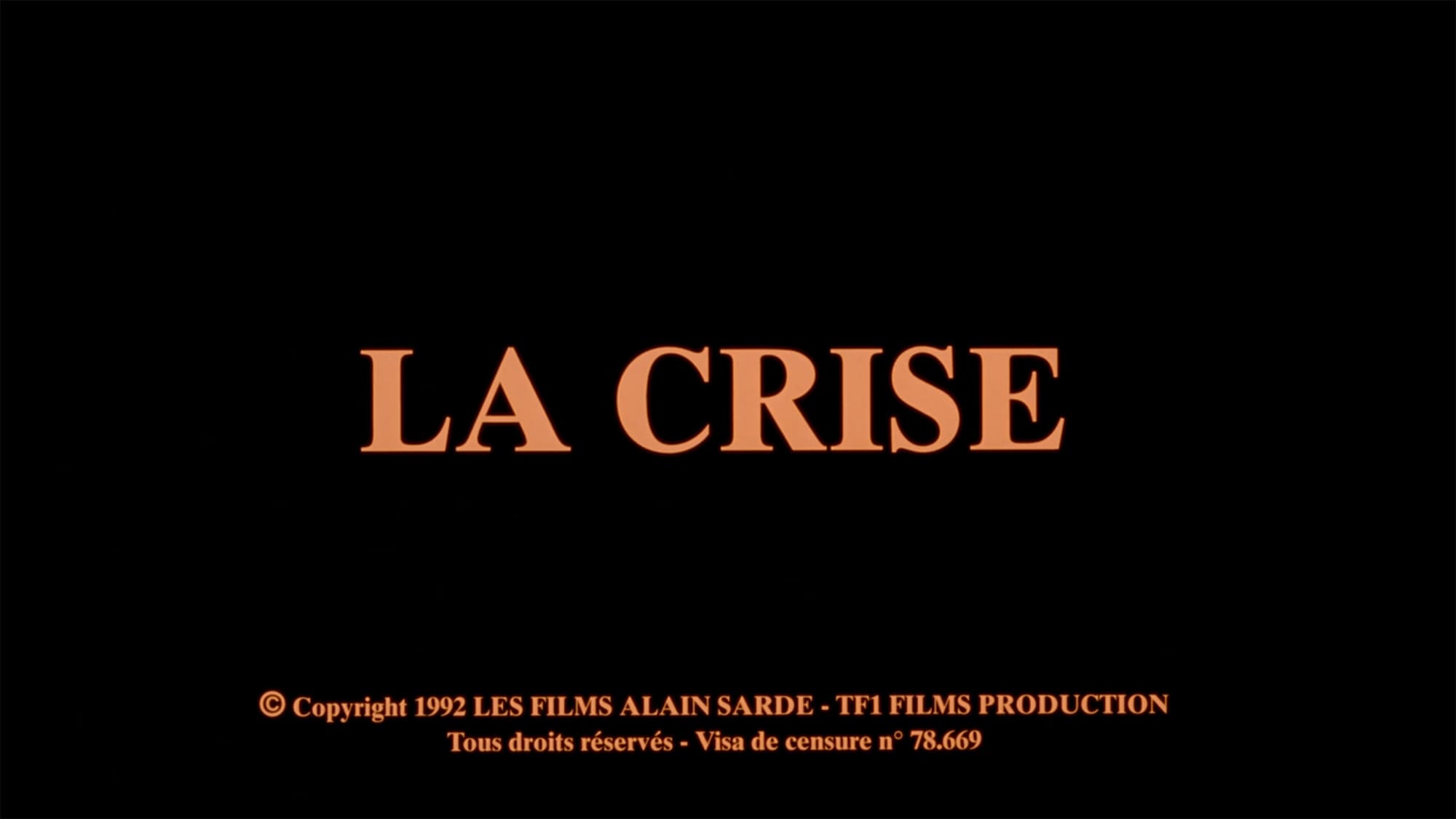 女と男の危機 La Crise The Crisis